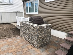 outdoor kitchen bbq area patio corner cambridge toffee onyx sahara chestnut